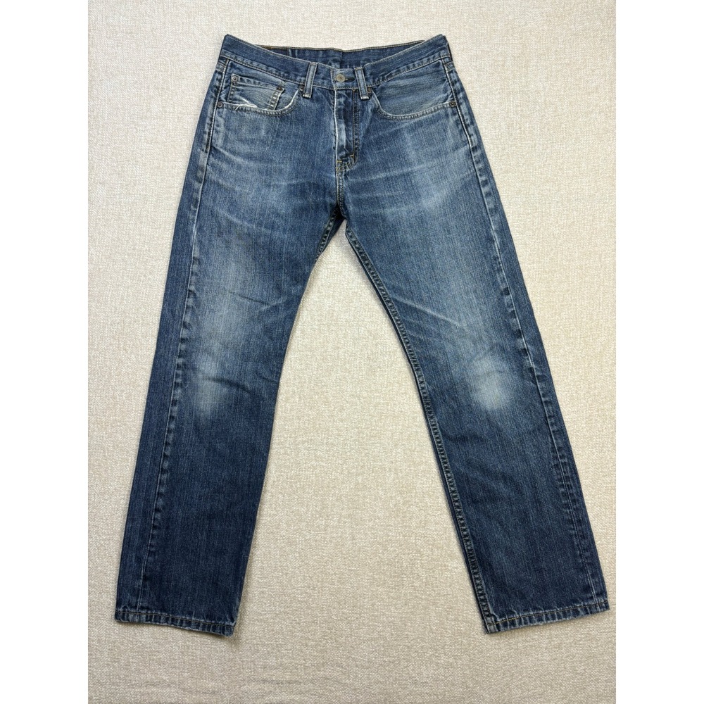 Levis 505 Regular Fit Straight Leg Jeans Mens 31x30 Medium Wash Blue Denim